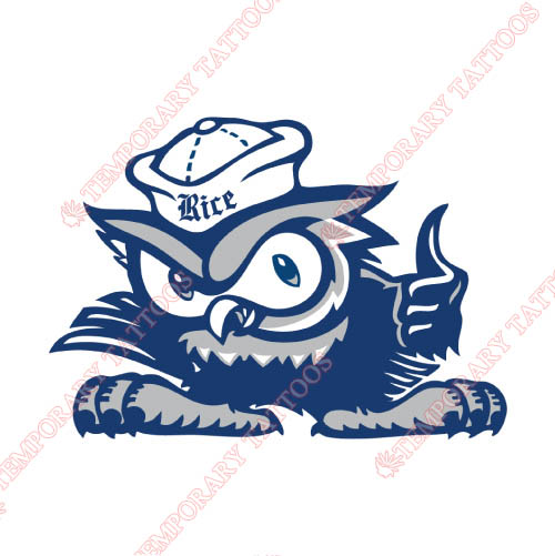 Rice Owls Customize Temporary Tattoos Stickers NO.5991